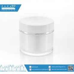 บรรจุภัณฑ์เครื่องสำอาง กระปุก 3 ชั้น 50g ขาว