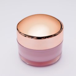 บรรจุภัณฑ์เครื่องสำอาง กระปุก ก116 30 g สีชมพูฝาโรสโกลด์