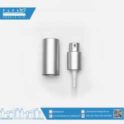 บรรจุภัณฑ์เครื่องสำอาง ปั๊มอลูครอบเงินด้าน 18 มิล