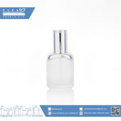 บรรจุภัณฑ์เครื่องสำอาง ขวดปั๊มแก้วดิออร์ 40 ml ปั๊มเงิน