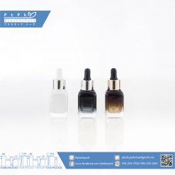 บรรจุภัณฑ์เครื่องสำอาง ขวดอโรม่าเหลี่ยม 10 ml 3 ชิ้น