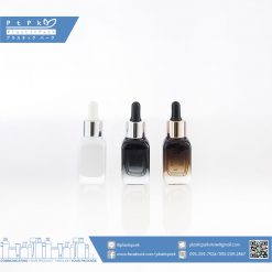 บรรจุภัณฑ์เครื่องสำอาง ขวดอโรม่าเหลี่ยม 20 ml 3 ชิ้น