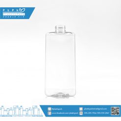 บรรจุภัณฑ์เครื่องสำอาง ขวดสี่เหลี่ยม 450 ใส