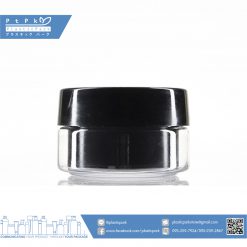 บรรจุภัณฑ์เครื่องสำอาง กระปุก Pet 2 ชั้น 100 g ดำ