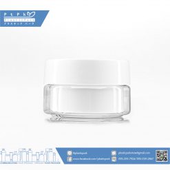 บรรจุภัณฑ์เครื่องสำอาง กระปุก Pet 2 ชั้น 100 g ขาว
