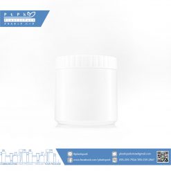 บรรจุภัณฑ์เครื่องสำอาง กระปุกฝาหยัก 500g ขาว