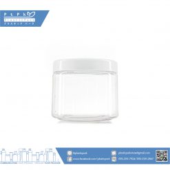 บรรจุภัณฑ์เครื่องสำอาง กระปุก Pet 400g ใสฝาขาว