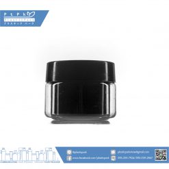 บรรจุภัณฑ์เครื่องสำอาง กระปุก Pet 2ชั้น 150g สีดำ