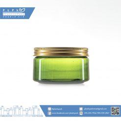 บรรจุภัณฑ์เครื่องสำอาง กระปุก Pet 250g เขียวฝาทอง