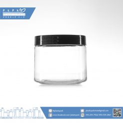 บรรจุภัณฑ์เครื่องสำอาง กระปุก Pet 400g ใสฝาดำ