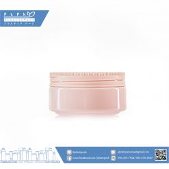 บรรจุภัณฑ์เครื่องสำอาง กระปุก Pet พาสเทล 100g ชมพู
