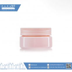 บรรจุภัณฑ์เครื่องสำอาง กระปุก Pet พาสเทล 50g ชมพู