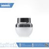 บรรจุภัณฑ์เครื่องสำอาง กระปุกแก้วลังโคม 20g ขาวฝาเงิน