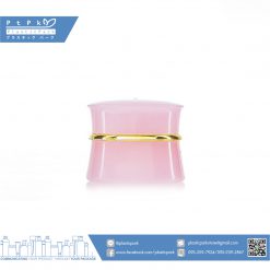 บรรจุภัณฑ์เครื่องสำอาง กระปุกเอวเว้า 5g ชมพู