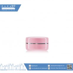 บรรจุภัณฑ์เครื่องสำอาง ตลับพร 5g ชมพูฝาชมพู