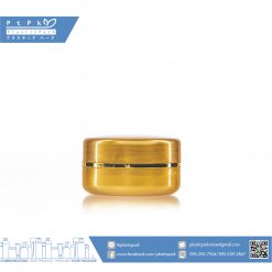 บรรจุภัณฑ์เครื่องสำอาง ตลับพร 5g ขาวฝาส้ม