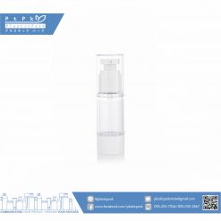 บรรจุภัณฑ์เครื่องสำอาง ขวด สุญญากาศ B 30 ml ใสปั๊มขาว