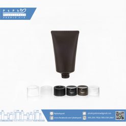 บรรจุภัณฑ์เครื่องสำอาง หลอดโฟมเนื้อด้าน 100 g น้ำตาล ฝาฟลิป
