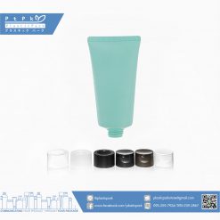 บรรจุภัณฑ์เครื่องสำอาง หลอดโฟมเนื้อด้าน 150 g ฟ้า ฝาฟลิป