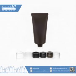 บรรจุภัณฑ์เครื่องสำอาง หลอดโฟมเนื้อด้าน 150 g น้ำตาล ฝาฟลิป