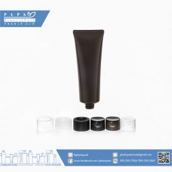 บรรจุภัณฑ์เครื่องสำอาง หลอดโฟมเนื้อด้าน 200 g น้ำตาล ฝาฟลิป