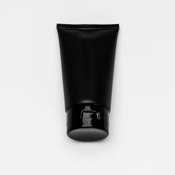 บรรจุภัณฑ์เครื่องสำอาง หลอดโฟม 150 g ดำด้านฝาฟลิปดำ