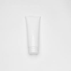 บรรจุภัณฑ์เครื่องสำอาง หลอดโฟม 250 g ขาวเงาฝาฟลิปขาว